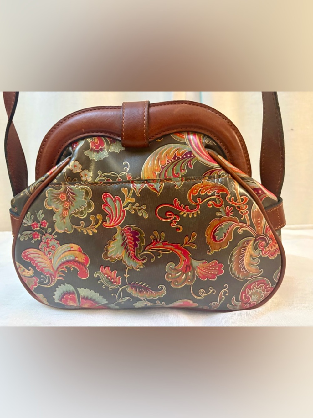 Patricia Nash Rosora Vintage Italian Floral Leather RARE Collector Bag NEW - Picture 8 of 16